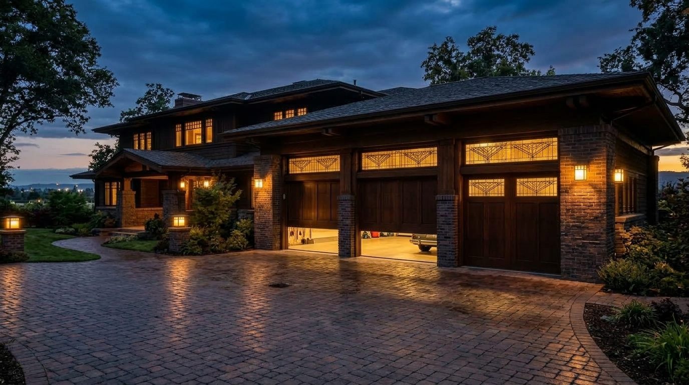 Giles Garage Door Services Garage Door Gliding Open Revealing Warm Illuminated Interior